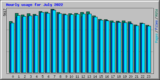 Hourly usage for July 2022