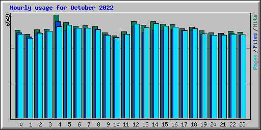 Hourly usage for October 2022