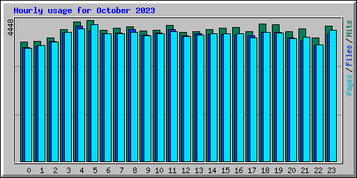 Hourly usage for October 2023