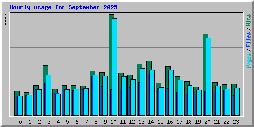 Hourly usage for September 2025