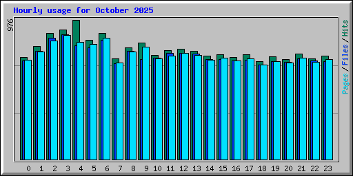Hourly usage for October 2025